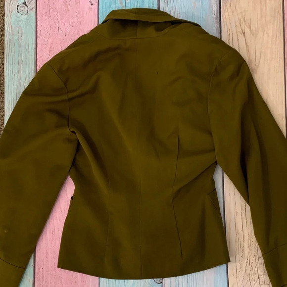 Sara sturgeon olive green blazer and mini skirt set size 3 - Picture 6 of 11